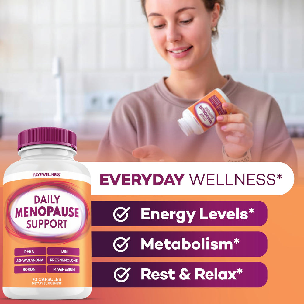PAYÉ Menopause DHEA and minerals closeup for energy and balance