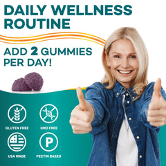 On-the-go PAYÉ Zinc Gummies pack for easy daily use.