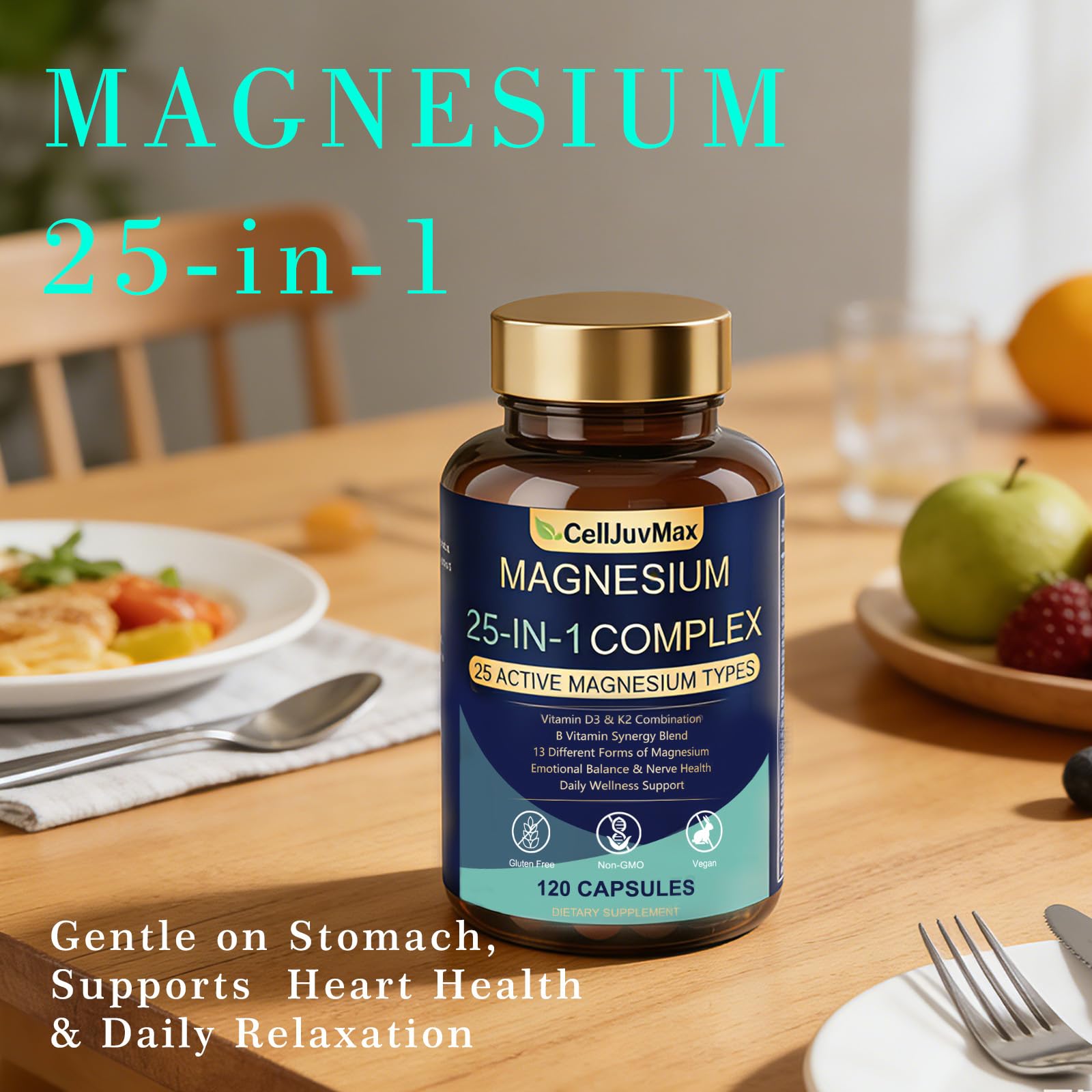 PBZPBZ 25-in-1 Magnesium Complex sleep-scene implies restful night routine.