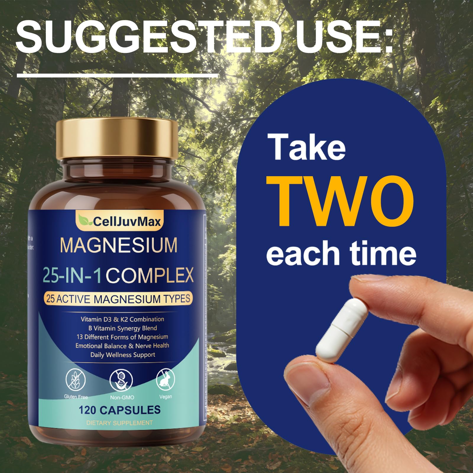 PBZPBZ 25-in-1 Magnesium Complex women wellness emphasis on daily balance.