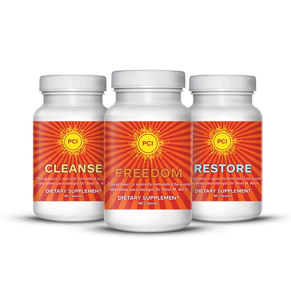 PCI Freedom Cleanse Restore bottle front view with herbal digestive support.