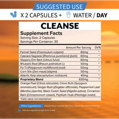 PCI Freedom Cleanse Restore packaging showing 180 vegetarian capsules.