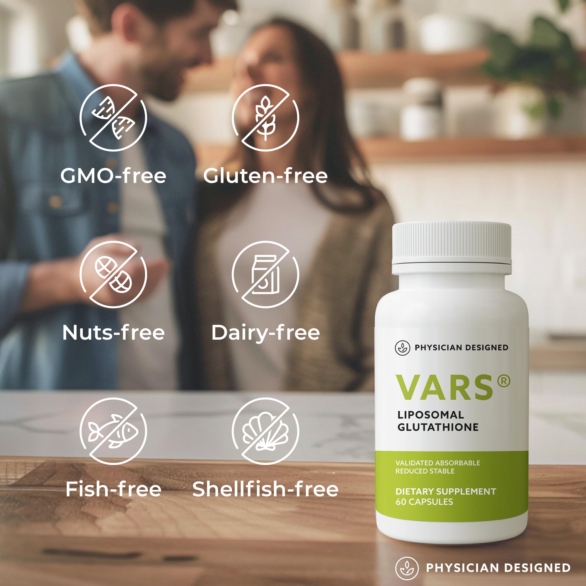 PD VARS Liposomal Glutathione capsules daily dosage concept for routine.