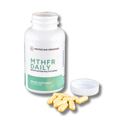 PD VARS MTHFR Daily Multivitamin bottle-front showing daily support for energy and mood.