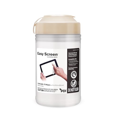 PDI Easy Screen Cleaning Wipes close-up of 70 wipes for screens