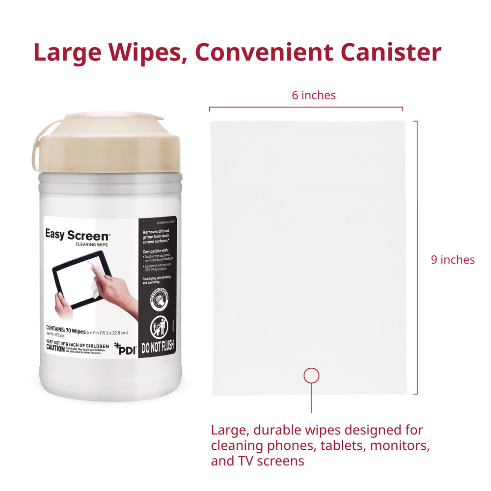 PDI Easy Screen Cleaning Wipes ready-to-use no sprays required