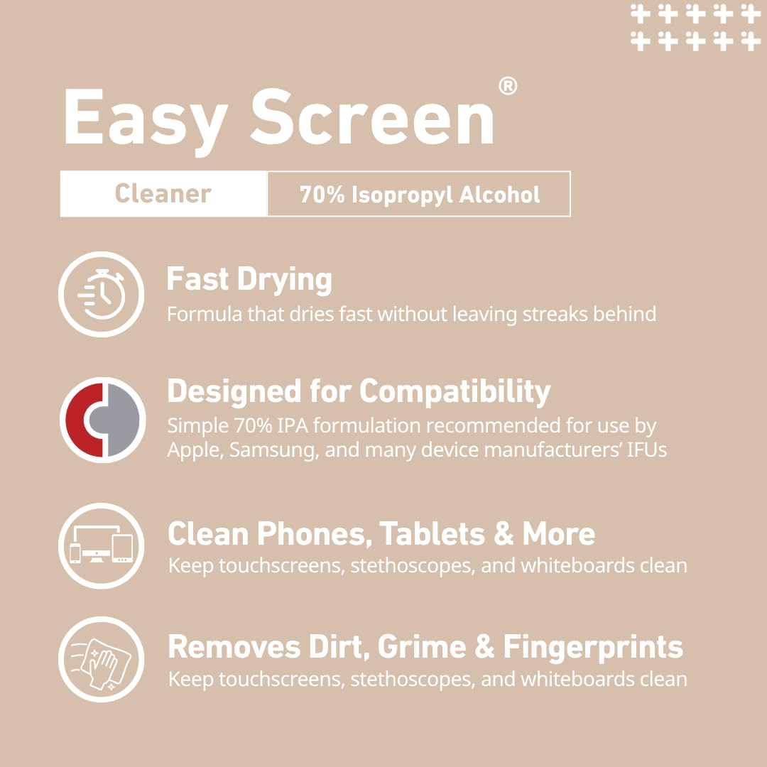 PDI Easy Screen Cleaning Wipes travel-friendly pack for on-the-go cleaning