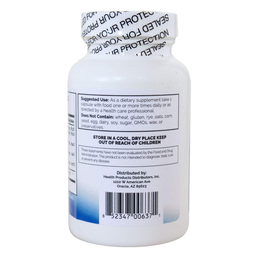 PDI MYO-MAG label nutrition emphasizing malic acid and B vitamins.