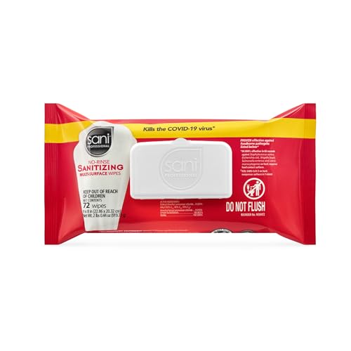 PDI Sani-Professional wipes used on a kitchen counter for quick sanitizing.