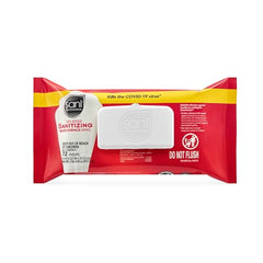 PDI Sani-Professional wipes used on a kitchen counter for quick sanitizing.
