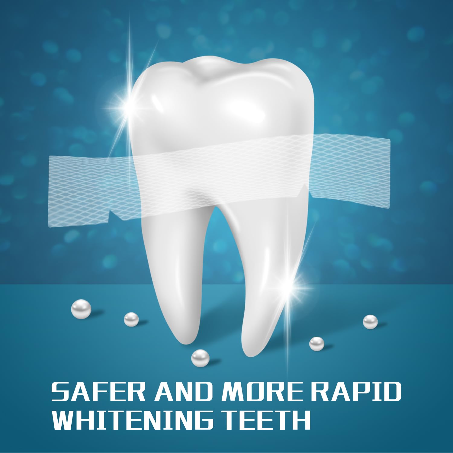 Pdoo Sensitive formula strip demonstrates gentle whitening for sensitive teeth