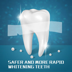 Pdoo Sensitive formula strip demonstrates gentle whitening for sensitive teeth