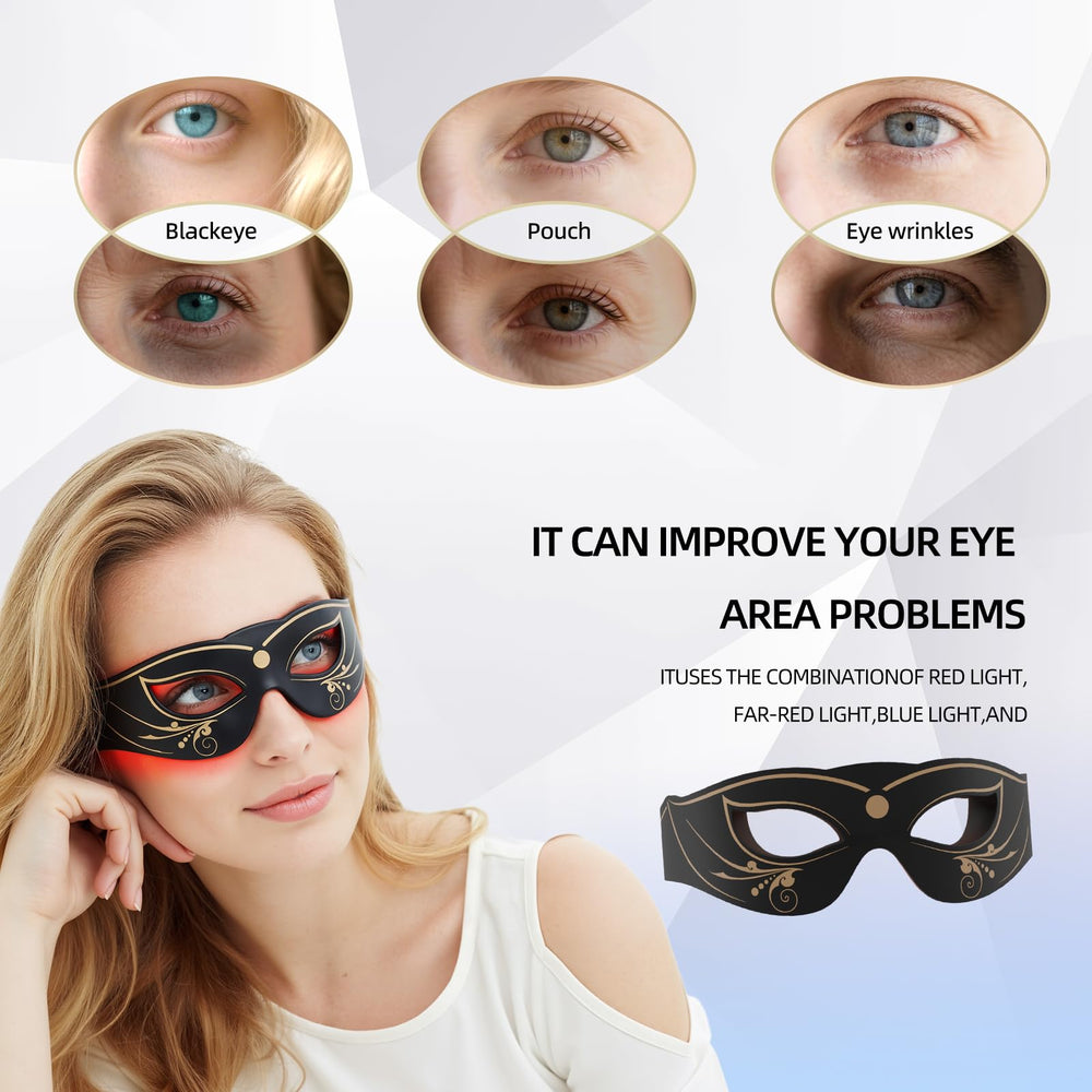 PDTVERA Eye Mask targets puffiness with gentle red light therapy for a rested look.