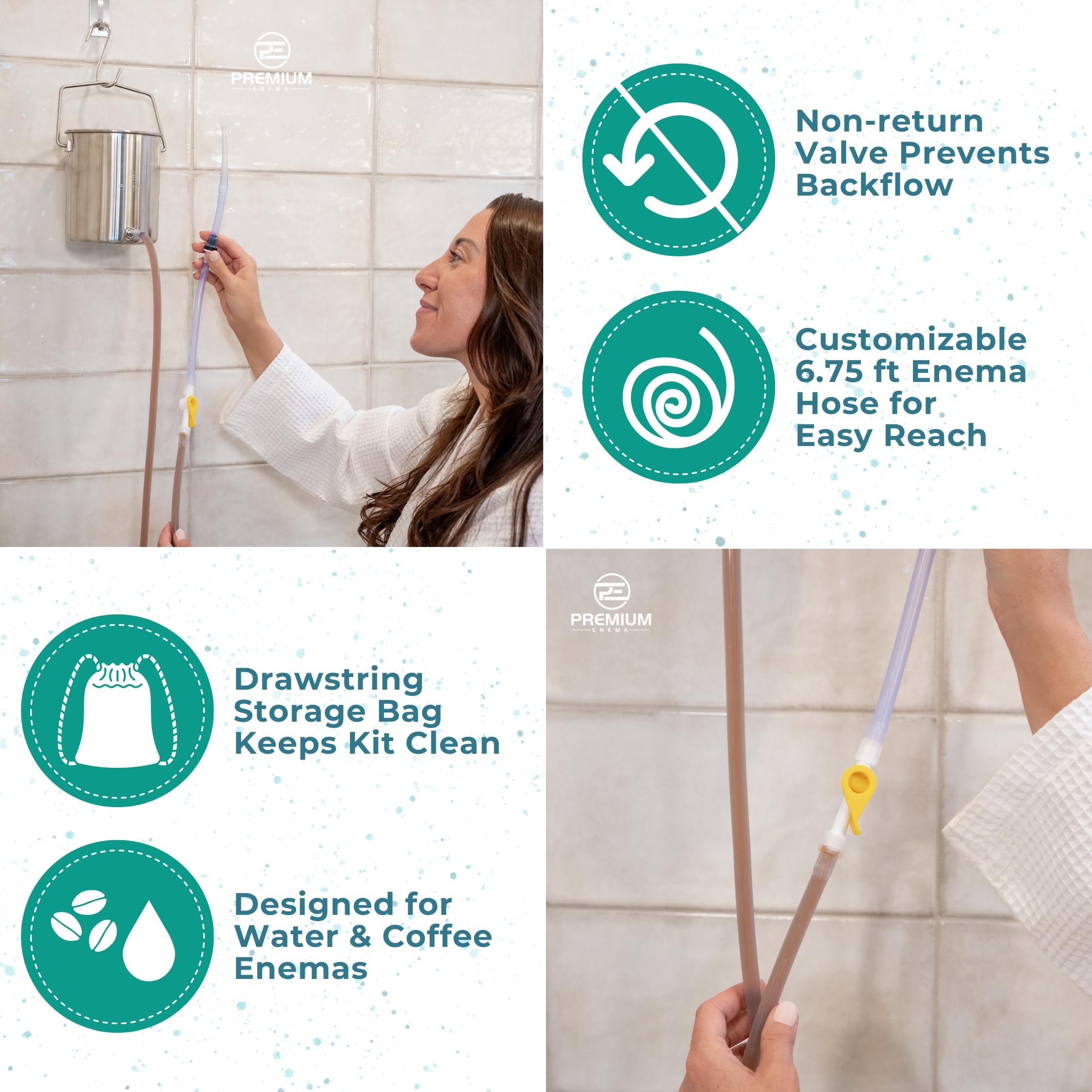 PE Premium Enema discreet storage bag keeps parts organized and private.