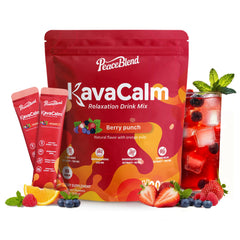 PeaceBlend Super Calm box of packets displayed for daily relaxation