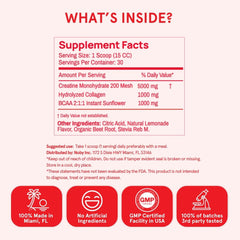 peach perfect bcaas and collagen label close-up signals recovery support and skin health