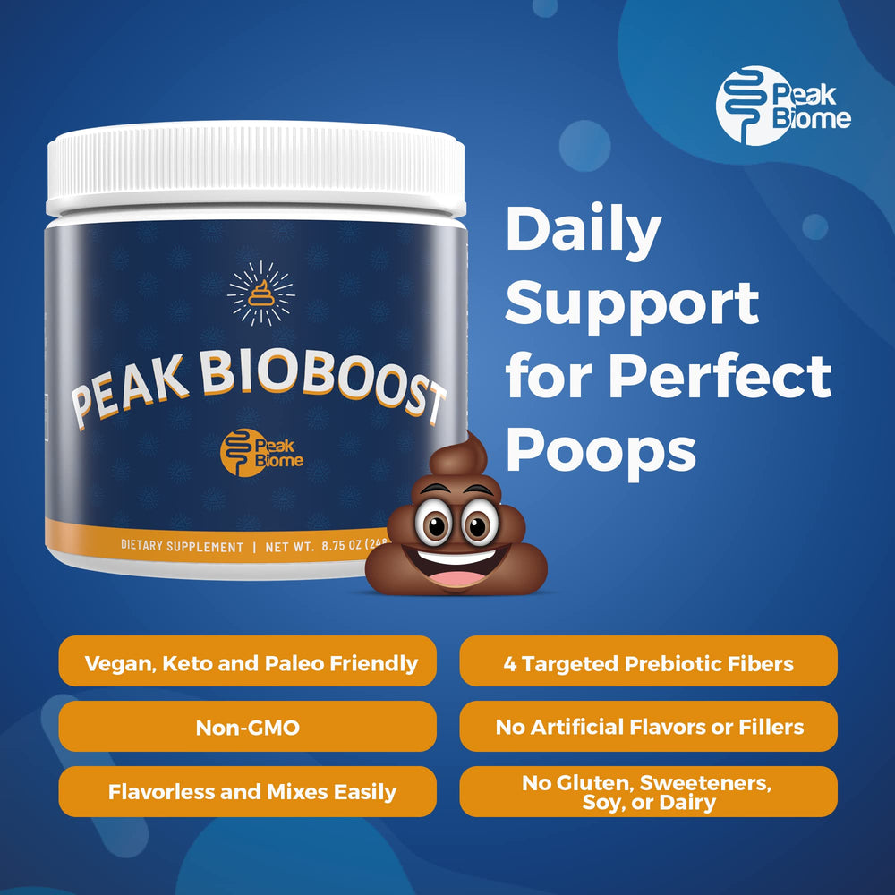 Peak Biome Peak BioBoost scoop ready to mix for convenient fiber intake