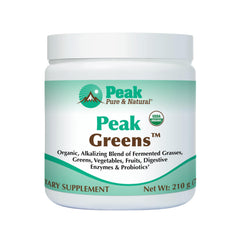 Peak Greens bottle pour demonstrates convenient daily alkalizing boost