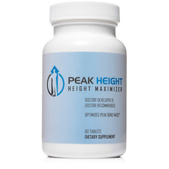 Peak Height Growth doctor-developed logo emphasizes medical backing and credibility.