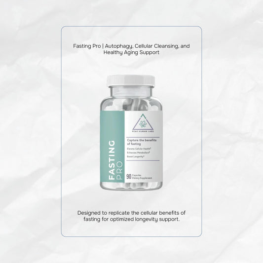 Peak Human Fasting Pro NAD bottle pour illustrating easy daily dosing