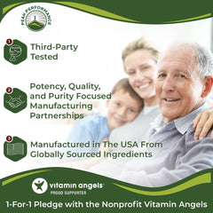 Donation badge for Peak Performance Vitamin Angels partnership