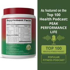 Peak Performance Organic Reds stirred into water for a convenient daily boost