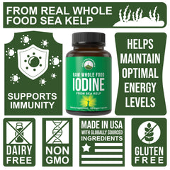 Peak Performance vegan gluten-free iodine capsules for convenient daily use