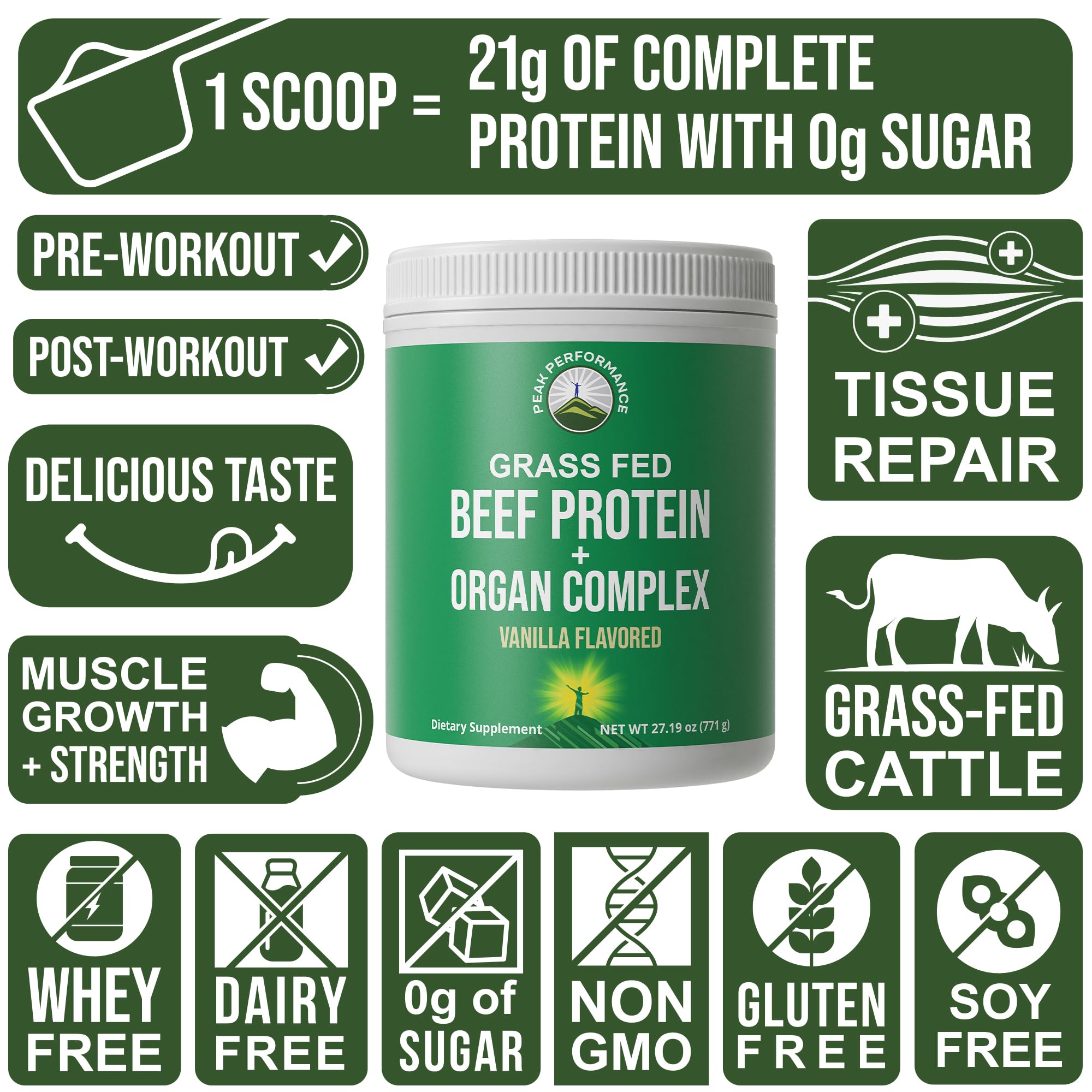 Peak Performance shake in gym-style shaker demonstrates quick, convenient protein.
