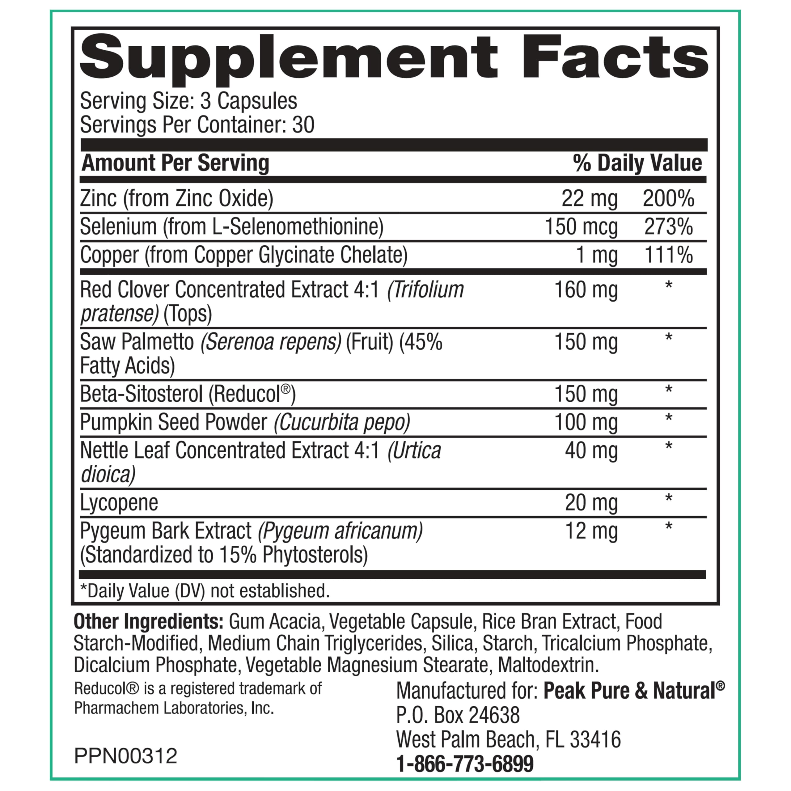 Serving size panel demonstrates 90 capsules for a practical daily routine.