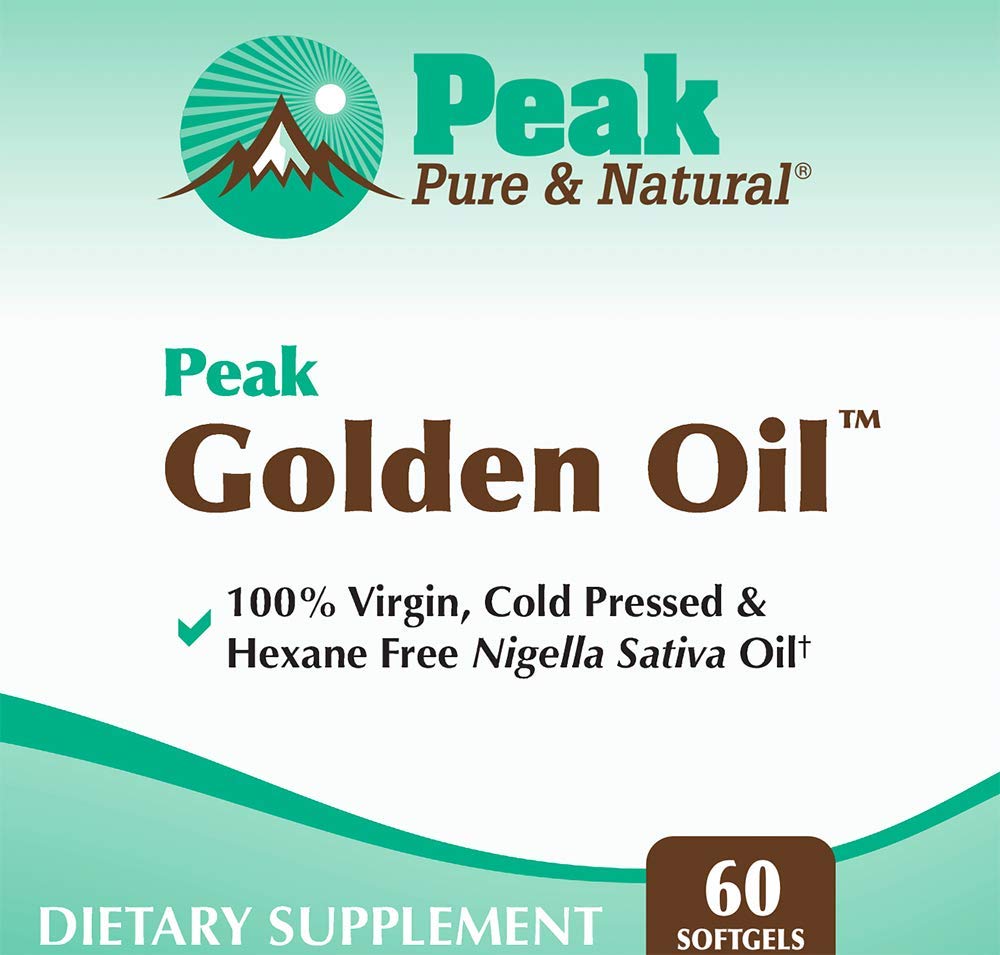 Peak Pure & Natural Black Seed Oil dropper, hexane-free purity.