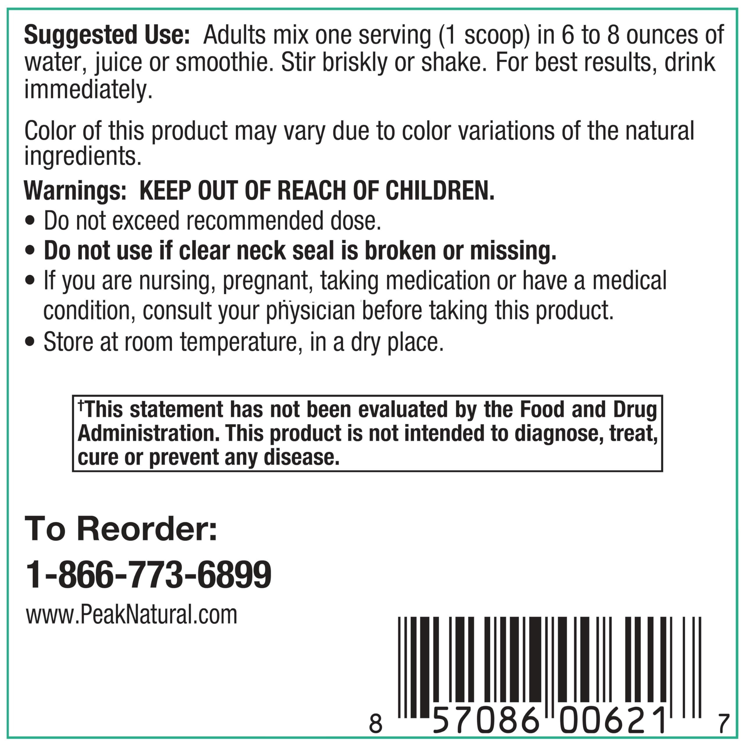 Peak Pure & Natural CareFlow Mango infusion highlighting microcirculation support