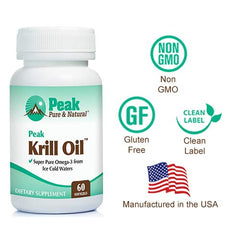 NSF-certified Peak Pure & Natural facility badge signaling quality.