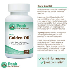 Peak Pure & Natural packaging and label show organic certification for trust.