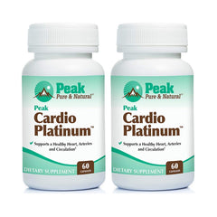 Peak Pure & Natural Peak Cardio Platinum bottle front for heart health support.