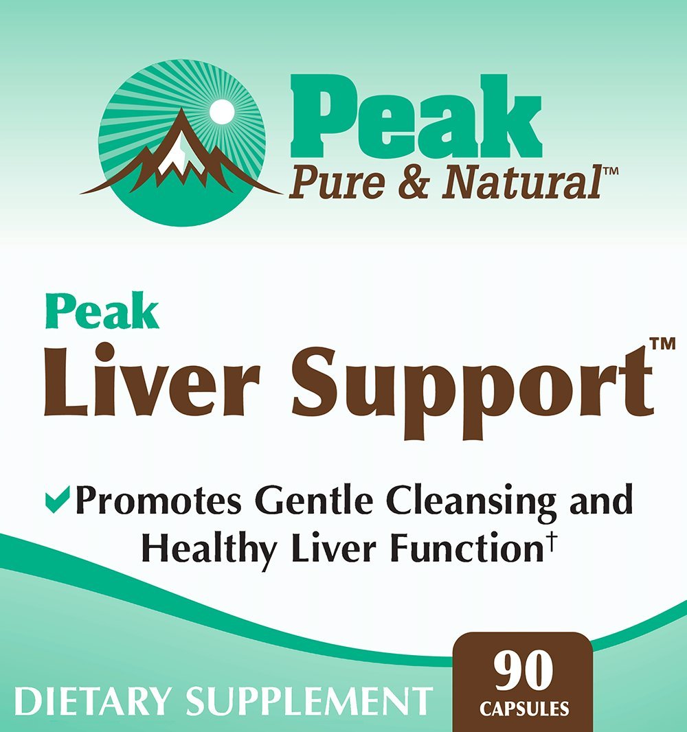 Peak Liver Support capsules closeup highlights milk thistle content for detox support.