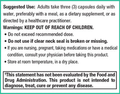Peak Liver Support label confirms gluten-free and non-GMO claims.