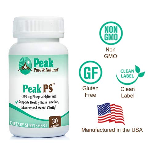 Peak Pure & Natural Peak PS bottle top, easy-to-swallow capsules for daily use.