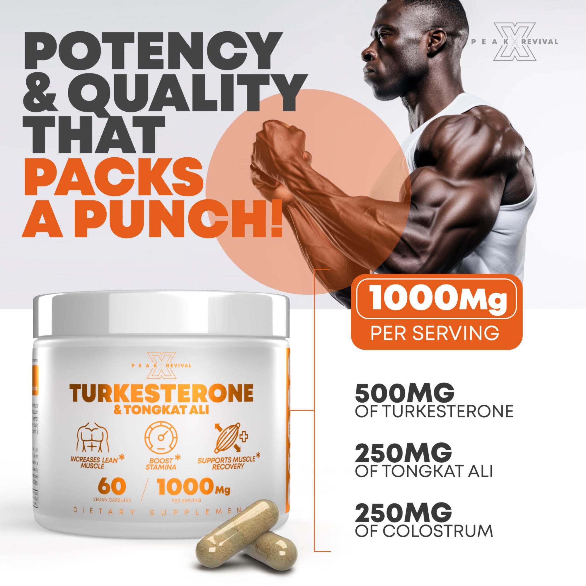 Peak Revival-X Turkestanica ingredient close-up highlights plant-based support.