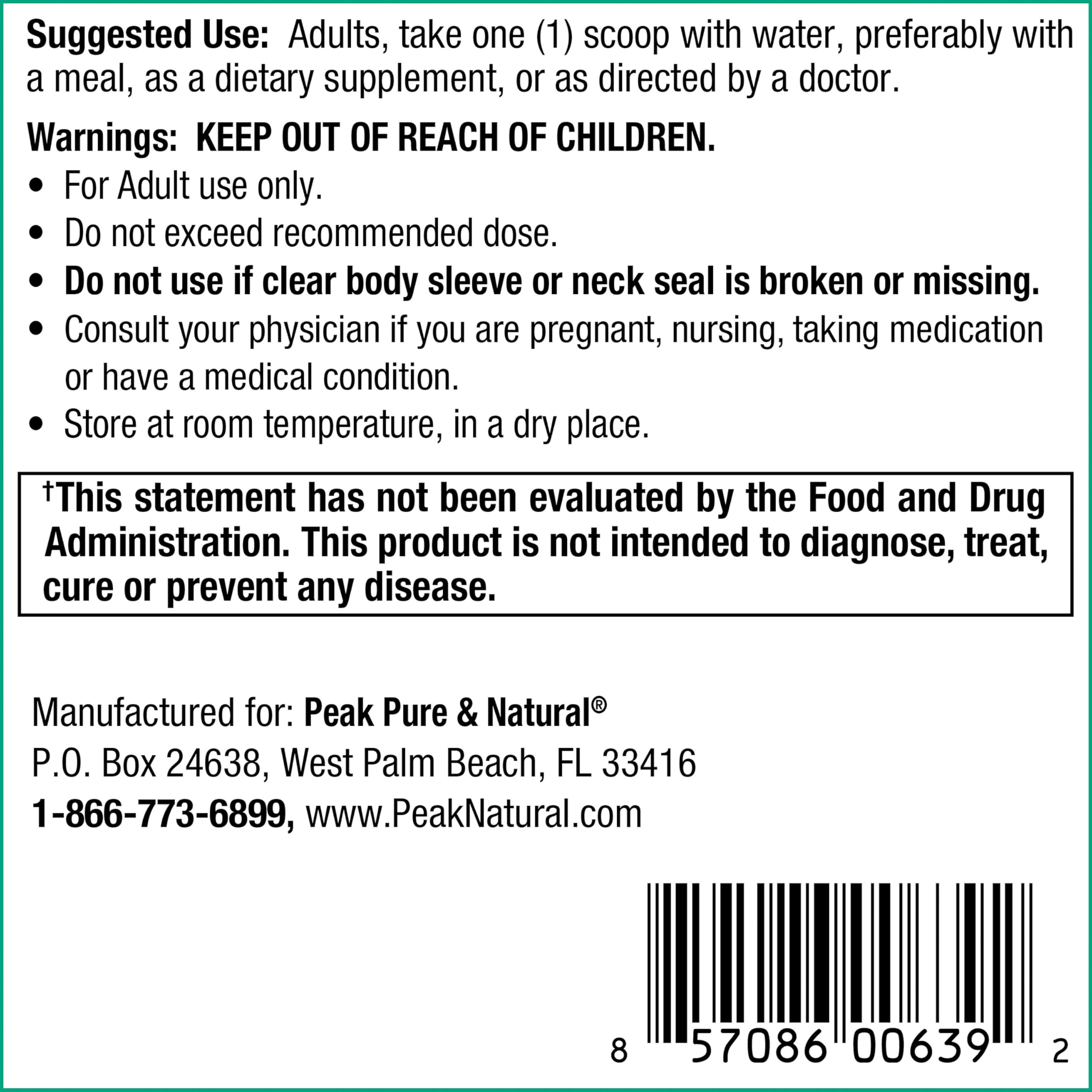 Peak Urinary Tract Powder highlights juniper berry extract for natural cleansing and flow support.