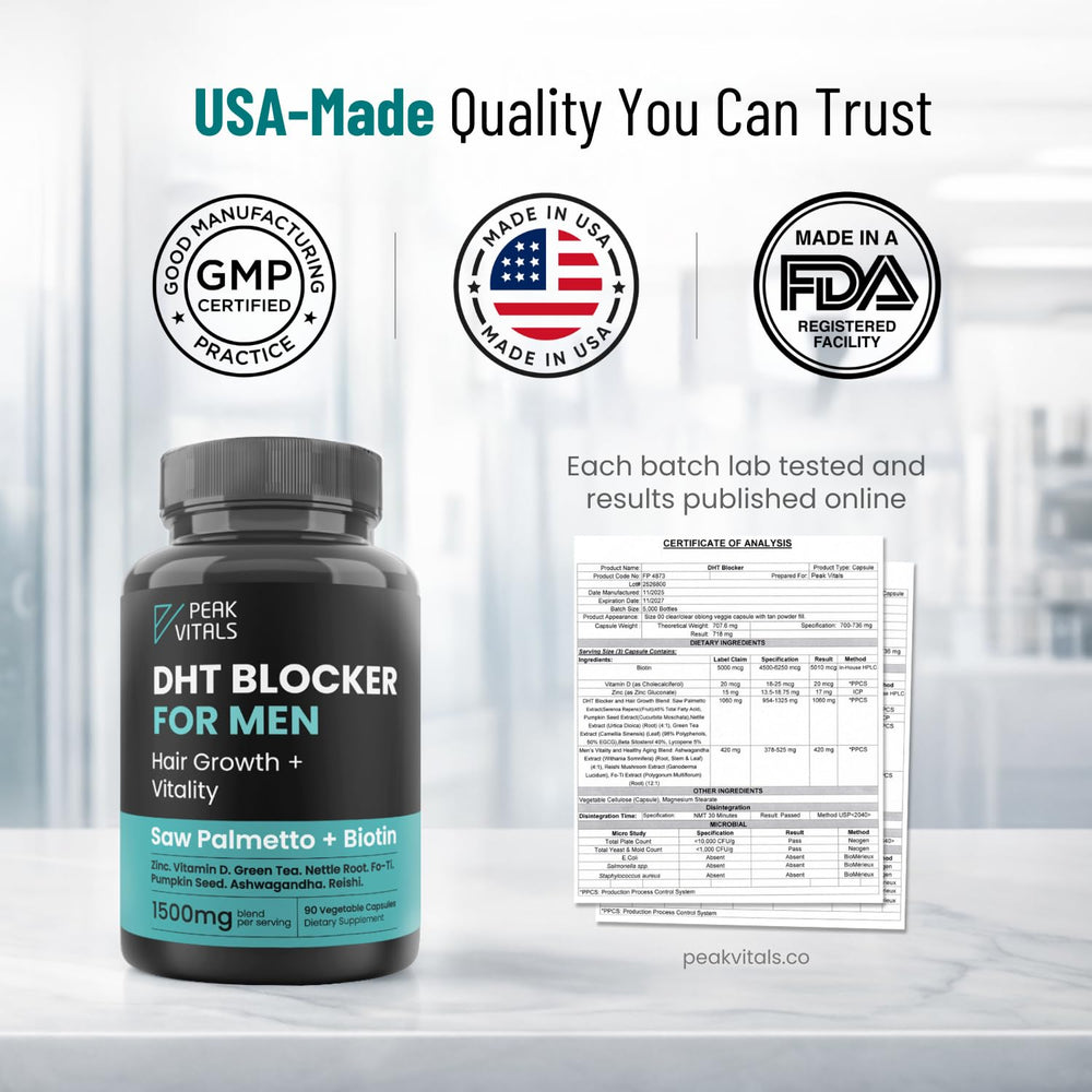 Peak Vitals adaptogens Ashwagandha and Reishi for stress resilience