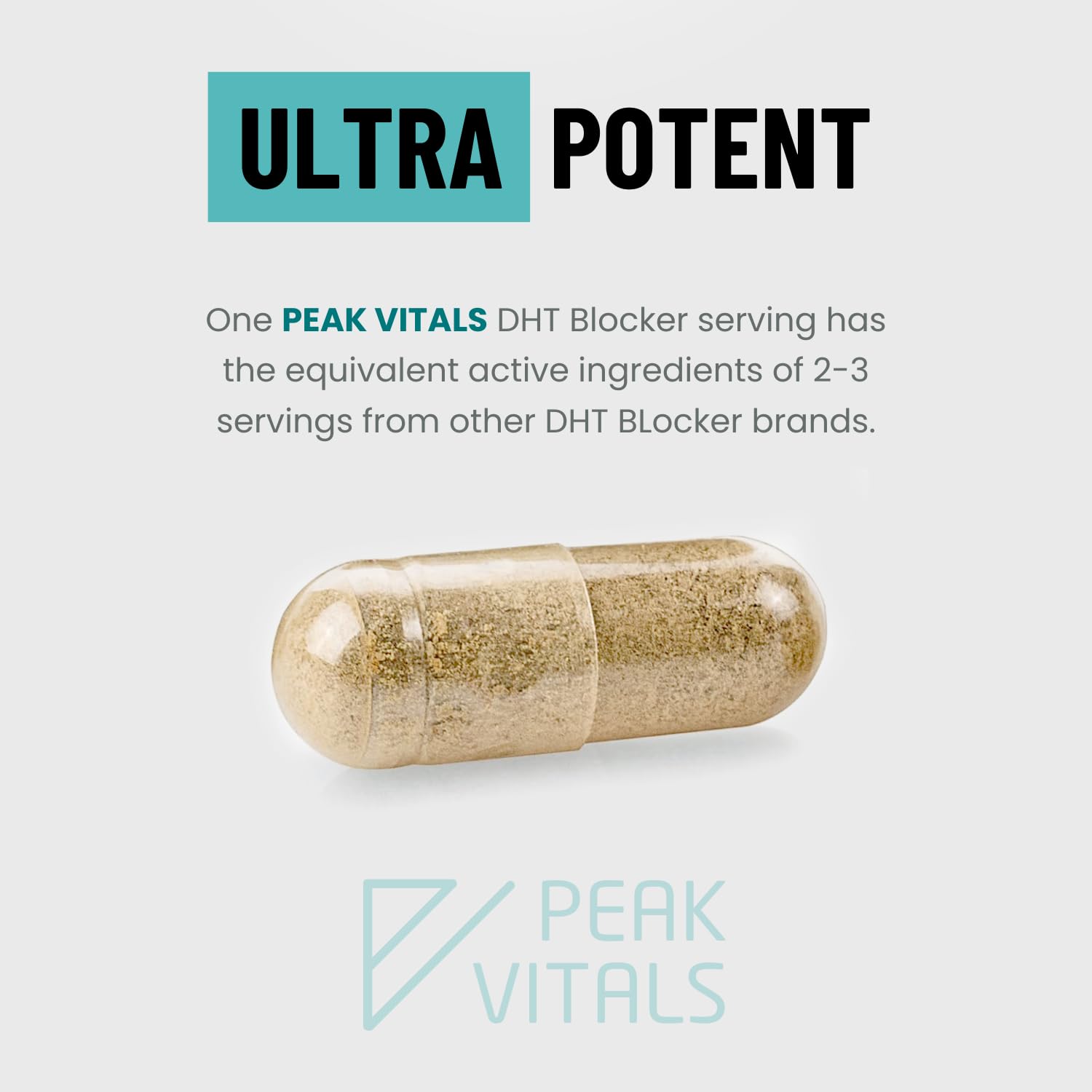 Peak Vitals bottle beside a measuring cup showing daily wellness routine