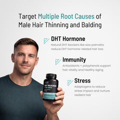 Peak Vitals Green Tea extract bottle offering antioxidant support for hair