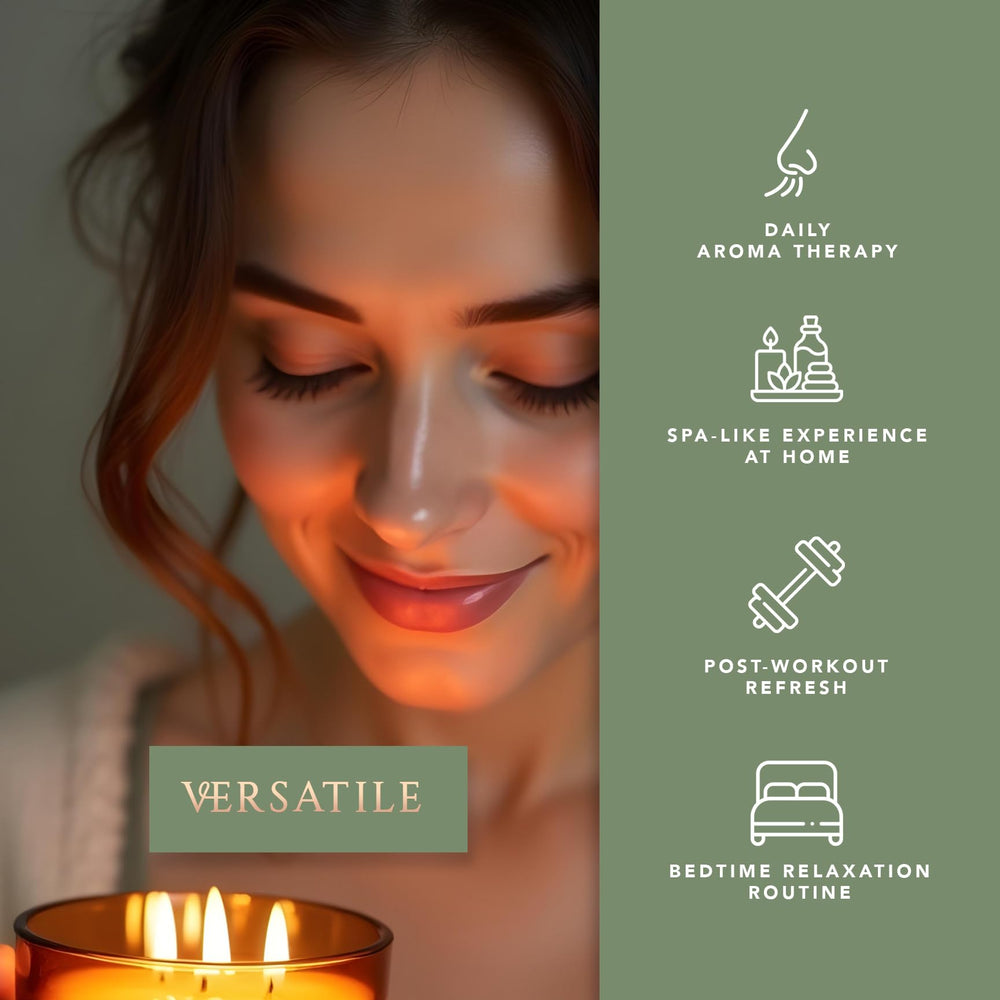 Three wicks visible for even burn and intensified fragrance