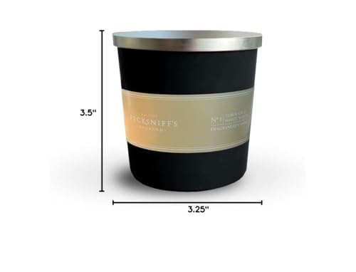 Pecksniff's candle on a table demonstrates balanced burn and fragrance.