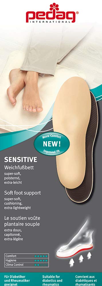 NORA padding provides elastic shock absorption for Pedag Sensitive insoles