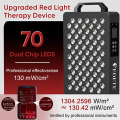 Pedete M70 630nm wavelength emission for superficial tissue benefits.
