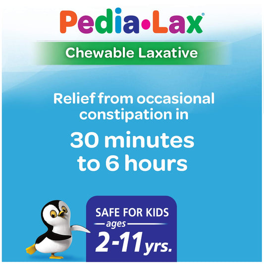 Pedia-Lax 24-pack box keeps you stocked for occasional constipation relief.