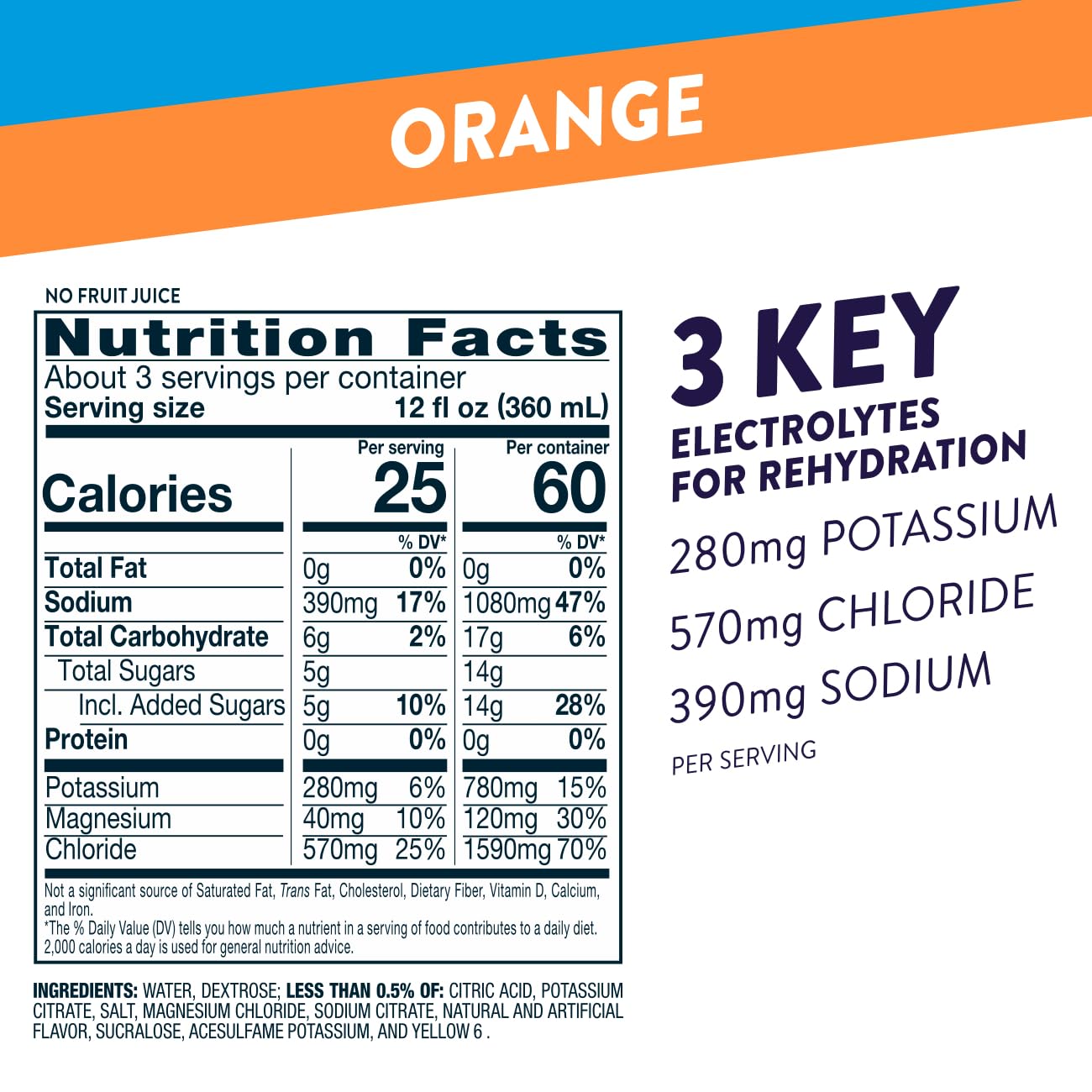 Pedialyte orange bottle convenient hydration for active days
