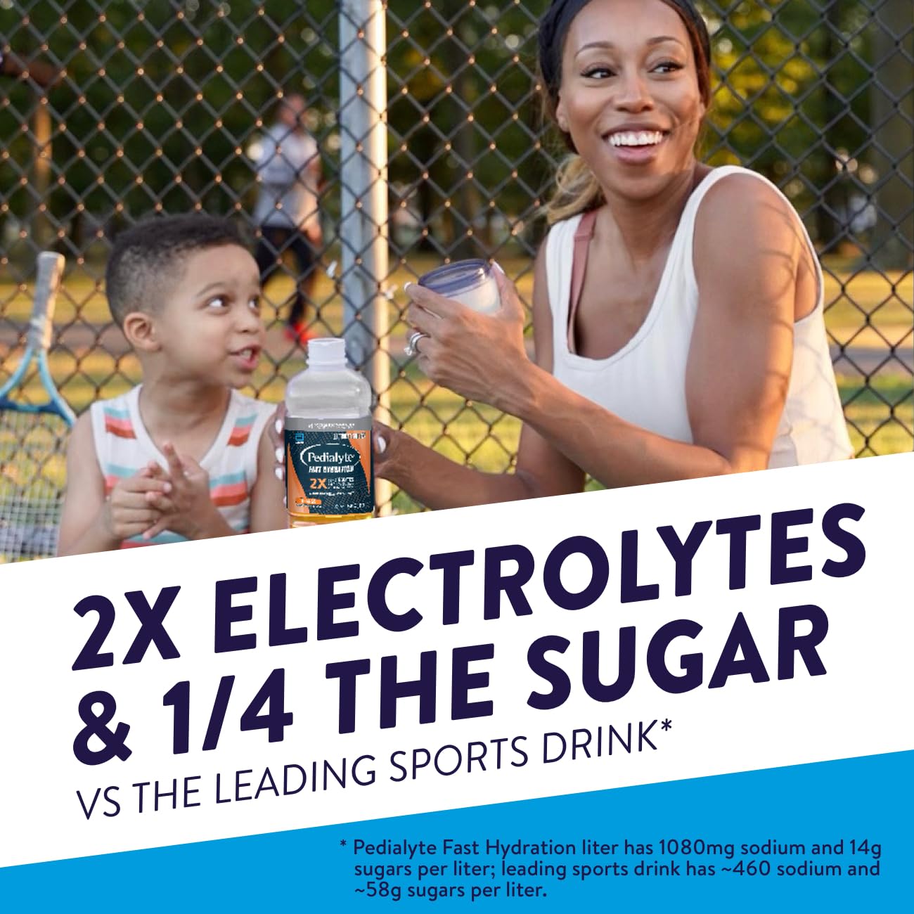 Pedialyte orange label with clear nutrition for informed hydration