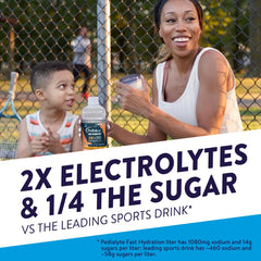 Pedialyte orange label with clear nutrition for informed hydration